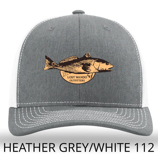 Red Fish Woven Patch Heather Grey-White Richardson Sports 112 Trucker –  Lost Wando Outfitters