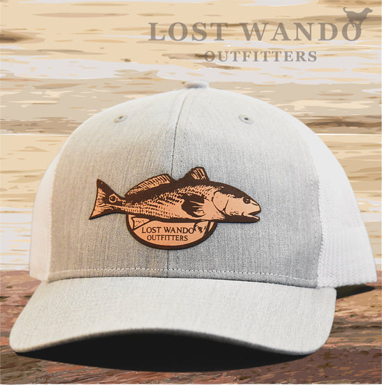Red Fish Woven Patch Heather Grey-White Richardson Sports 112 Trucker –  Lost Wando Outfitters