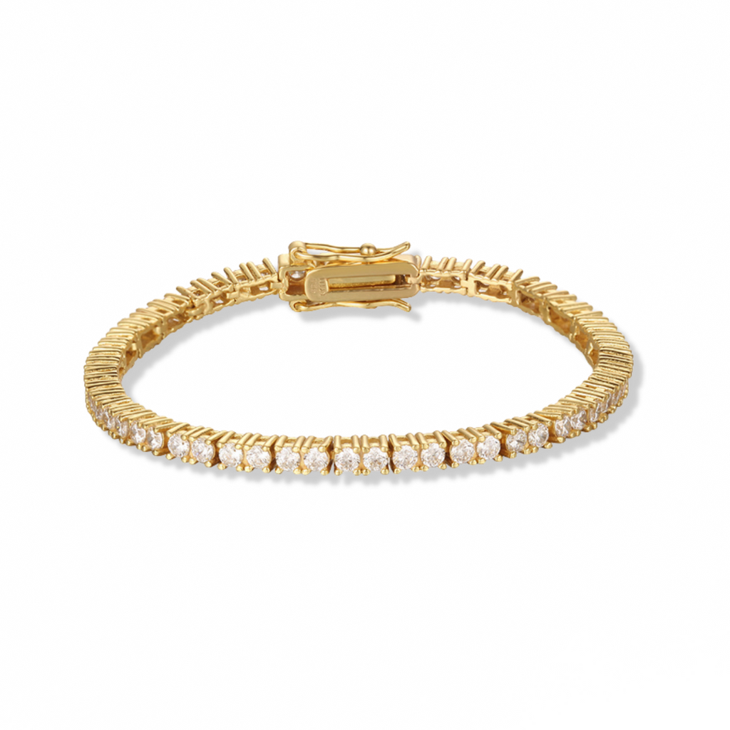 14k Gold Personalized Bracelet Stretch or Clasp - Goldie Girl Bracelets