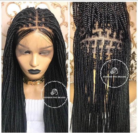 knotless braided wig hair style