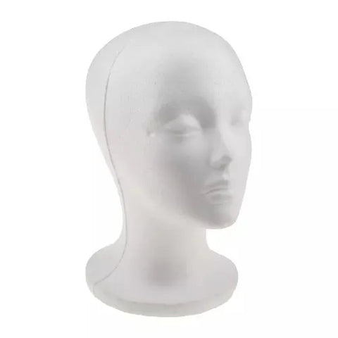Styrofoam mannequin head for braided wig