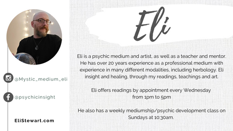 Bio for Eli, psychic medium