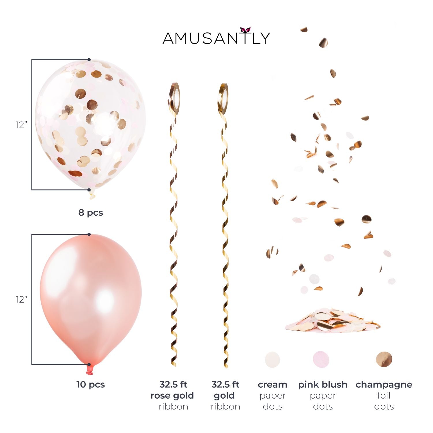 small gold balloons