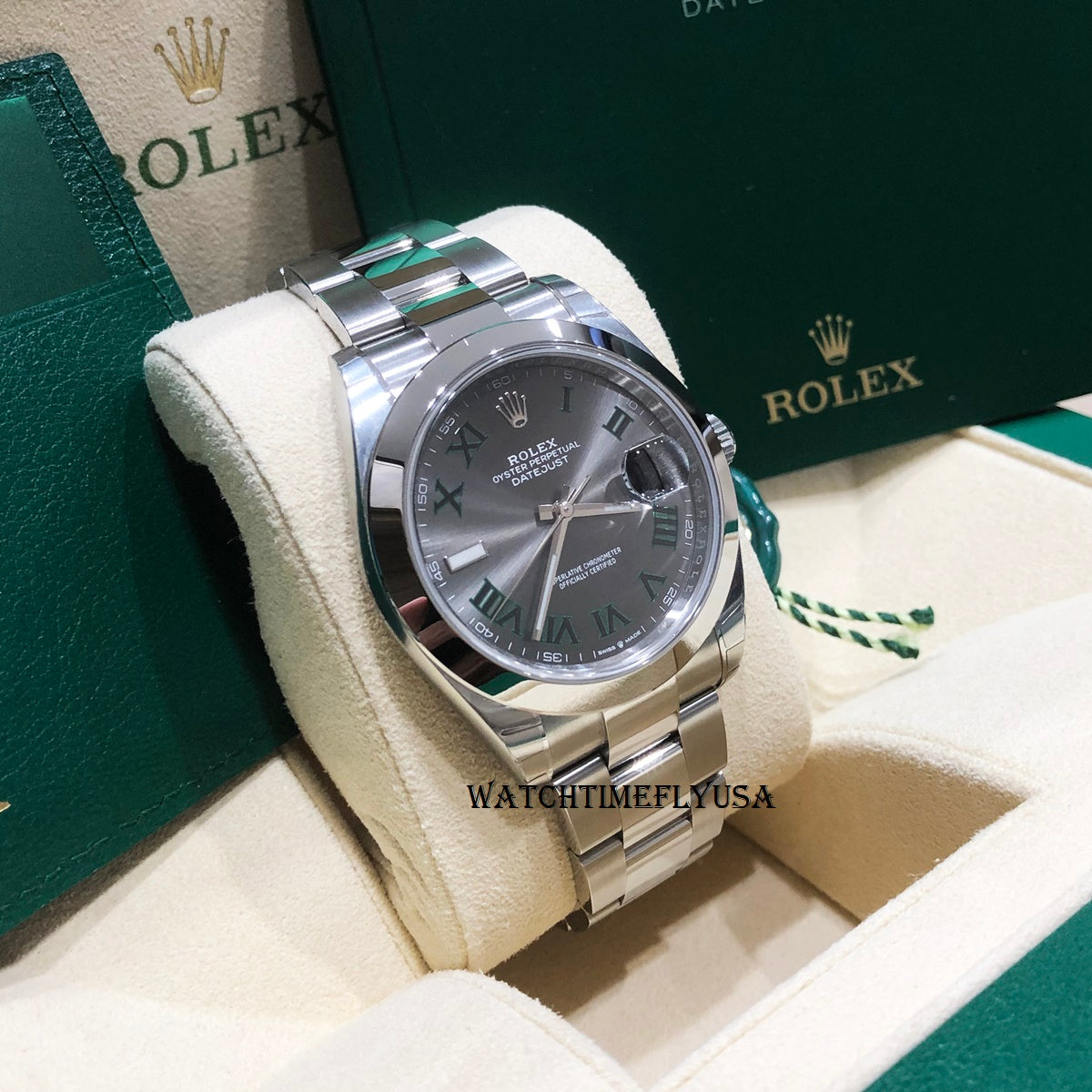 Rolex 126300 Datejust 41 Wimbledon Smooth Bezel Slate ...