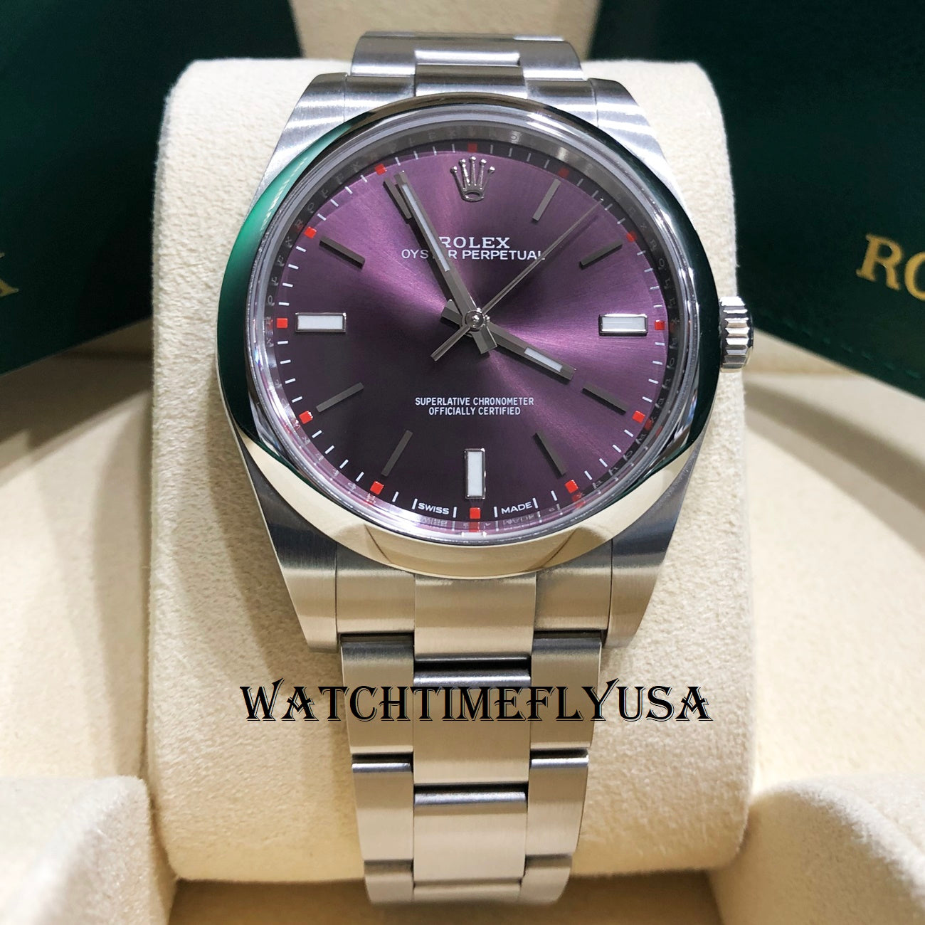 rolex oyster perpetual purple face