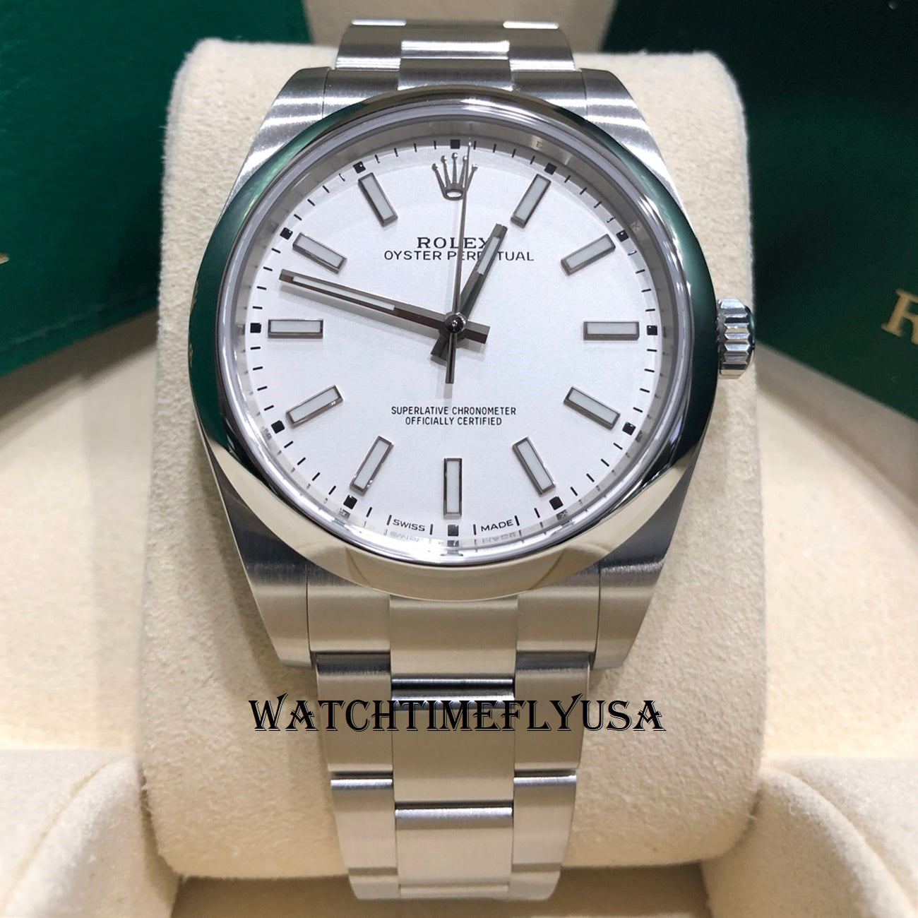 oyster perpetual white 39
