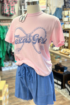 Texas Girl Bow Tee | Pink