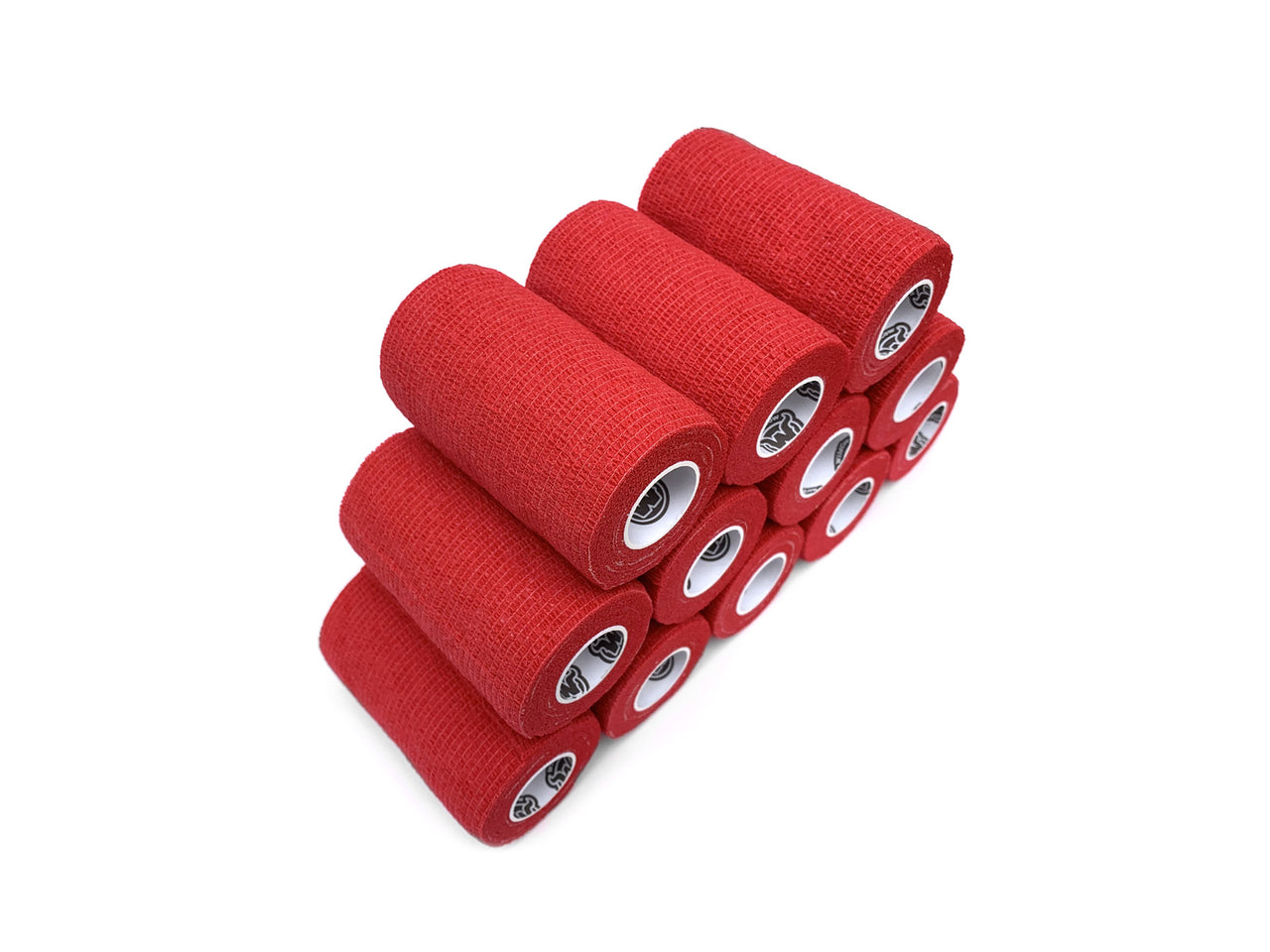 Pack de 12 Bandages Rouge cohésif Equilastic auto-adhésif 7,5 cm
