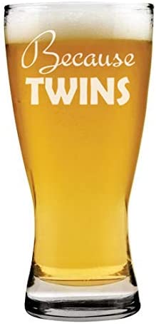 twins beer glass baby shower