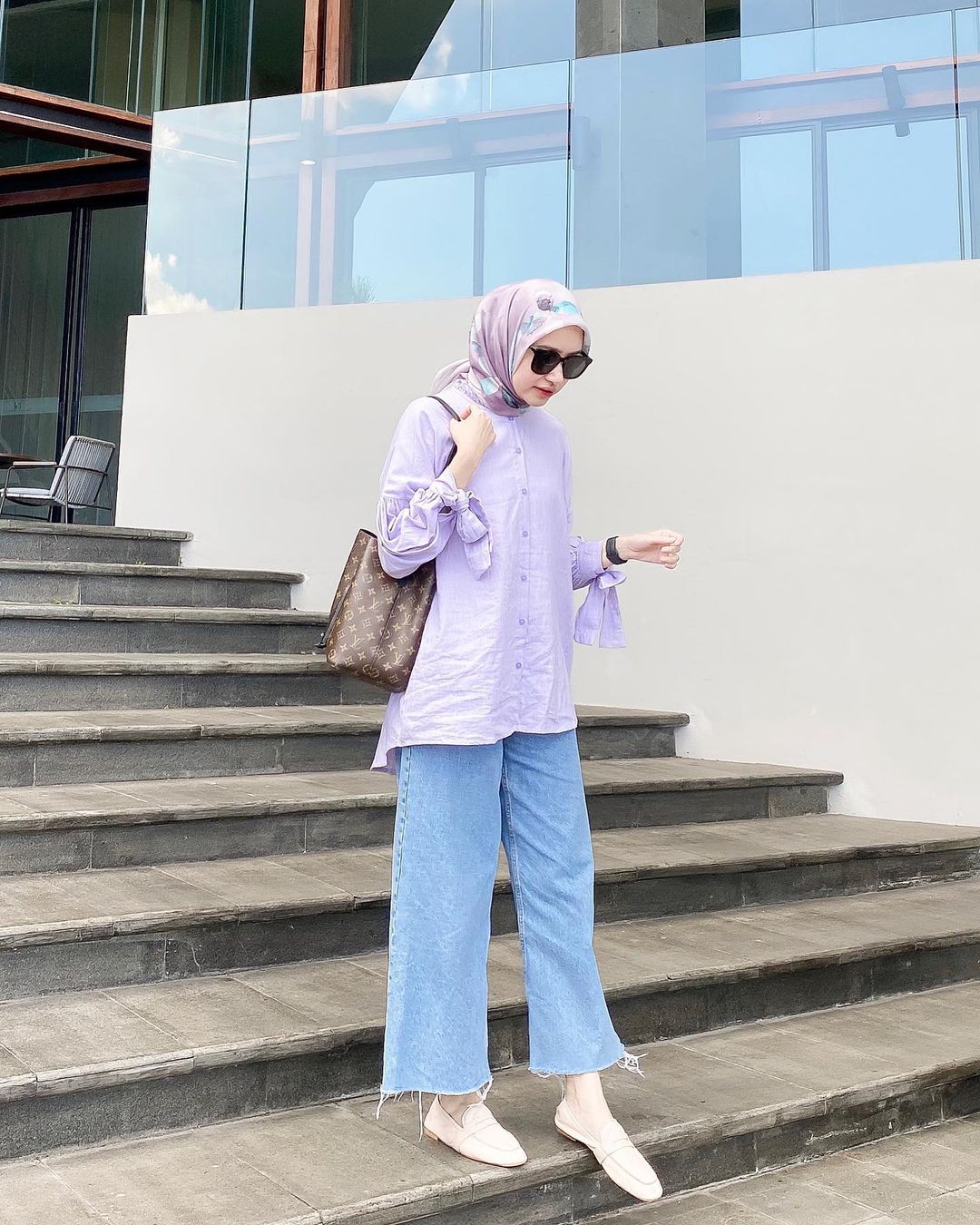 Hijab style, Ootd jaket jeans hijab