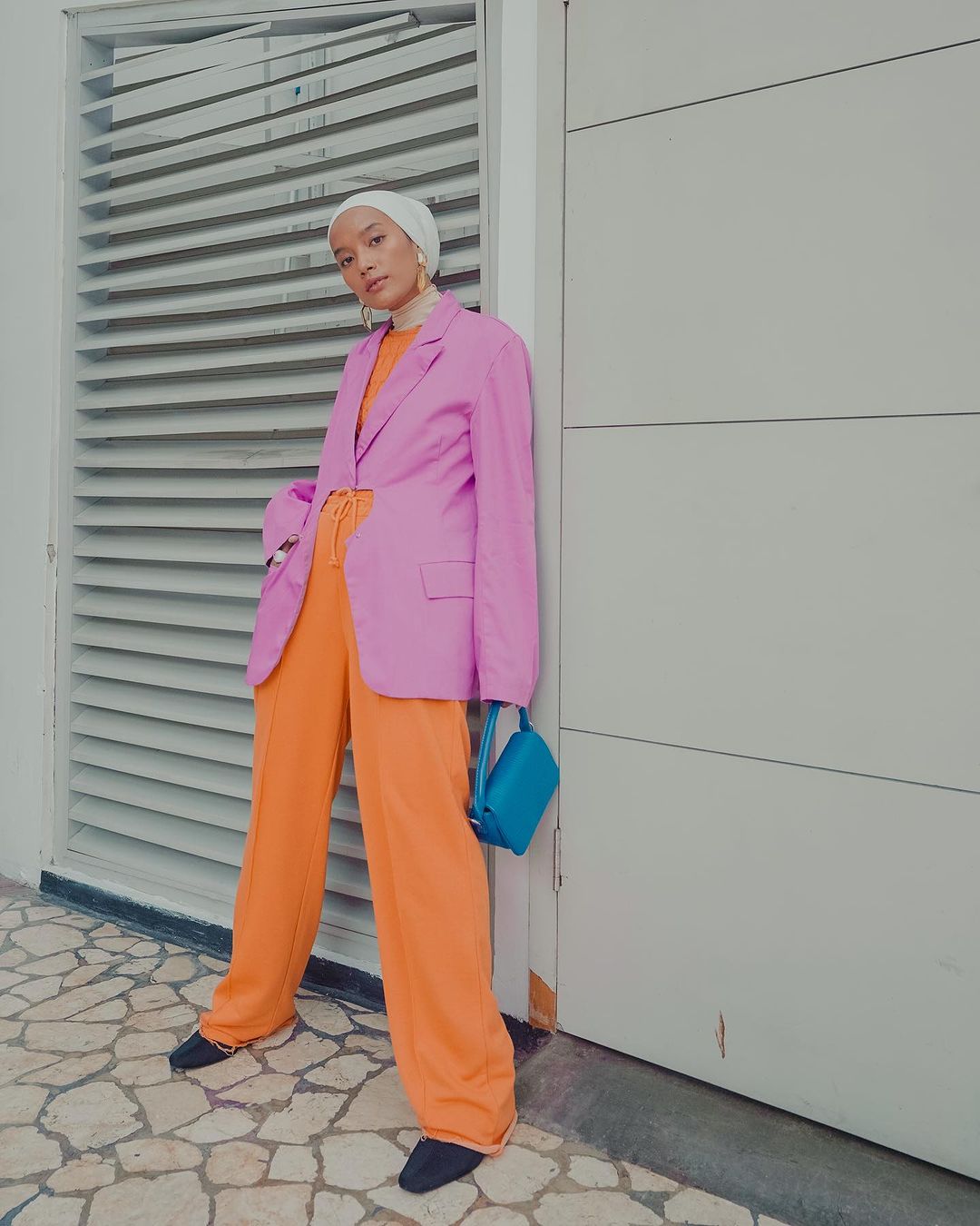 Blazer wanita hijab, outfit hijab