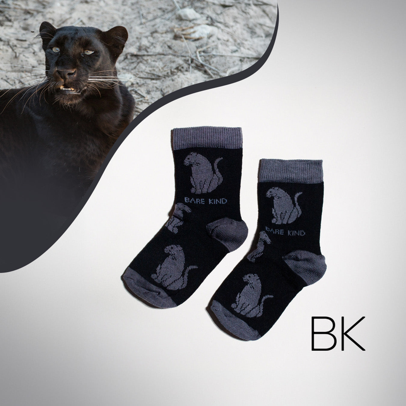 Image of Save the Black Panthers Bamboo Socks for Kids | Age 3-5yrs | UK Size Kids 6-9