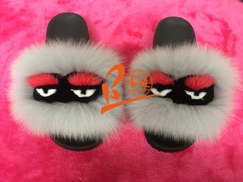 fur slides with eyes