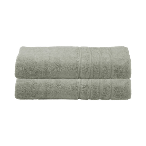 Sustainable Bamboo Bath Towels, Set of 4 - Seagrass Green - Made