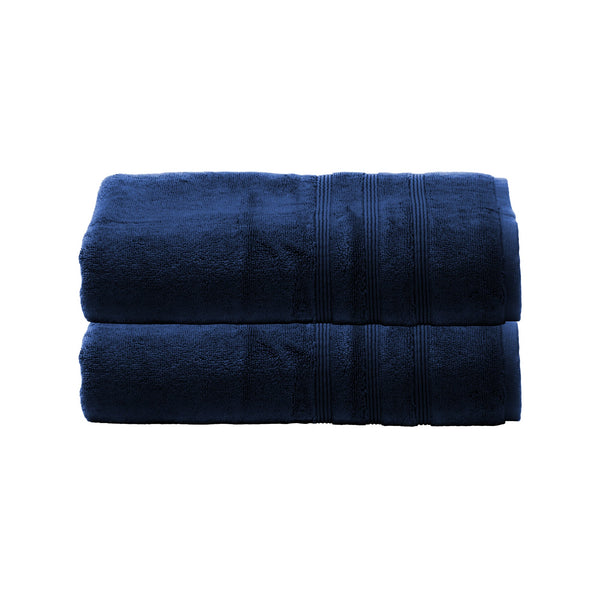 Sustainable Bamboo 8-piece Oversized Bath Bundle Set - Navy Blue - Made in  Turkey – Mosobam®