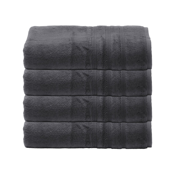Sustainable Bamboo 4-piece Bath Bundle Set - Charcoal Gray - Made