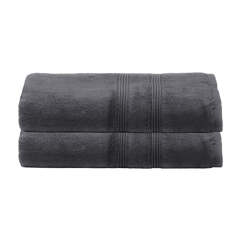 Hand Towels, Set of 2 - Charcoal Gray