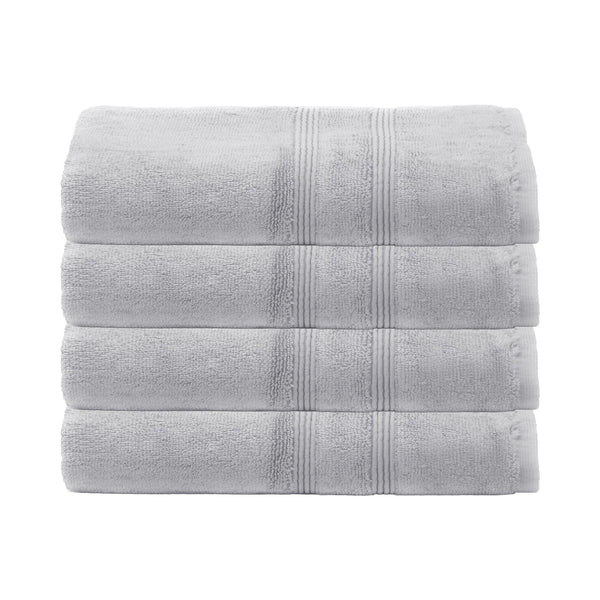 Mosobam 4Pack Bamboo-Turkish Cotton Fouta Peshtemal 35x70, Charcoal, Size: Bath Towel, Gray