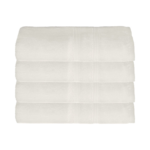 Sustainable Bamboo Bath Sheets, Set of 4 - White - Made in Turkey