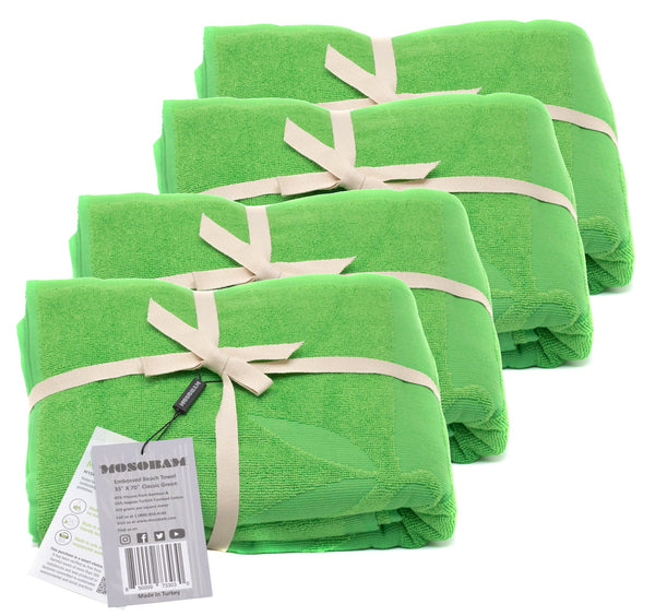 Sustainable Bamboo Bath Towels, Set of 4 - Seagrass Green - Made in Turkey  – Mosobam®