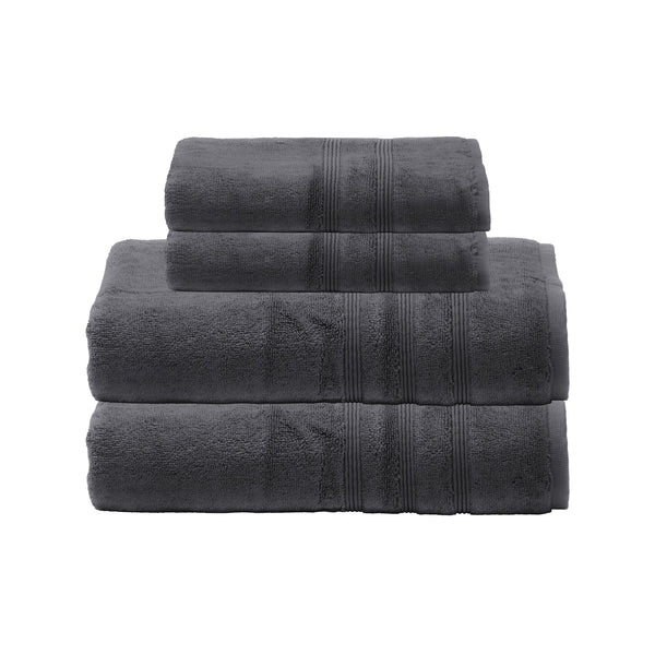 Sustainable Bamboo Bath Towels, Set of 4 - Charcoal Gray - Made in