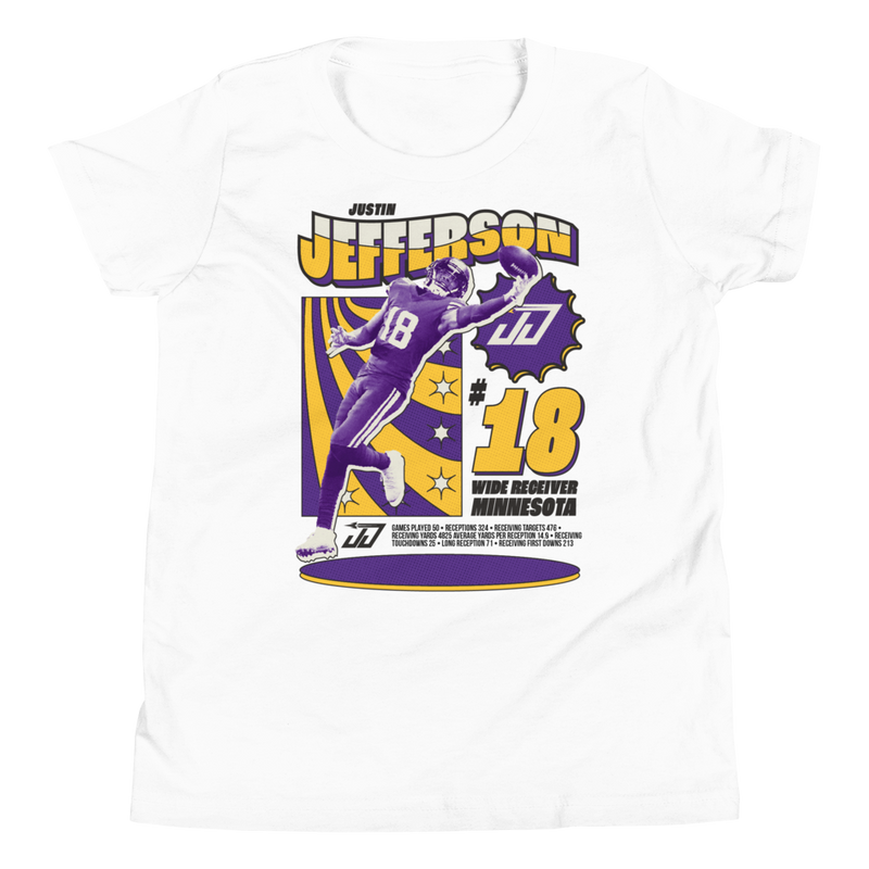 Justin Jefferson Youth Shirt  Minnesota Football Kids T-Shirt