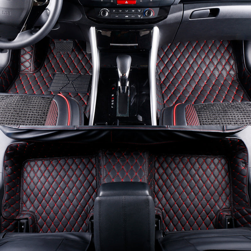 2013 2019 Lexus Es350 Leather Custom Fit Floor Mats Black W Red