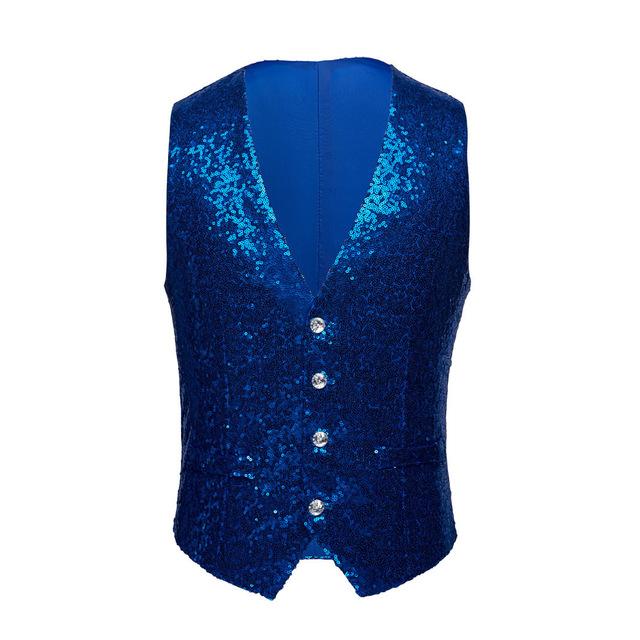 The Crystal Sequin Vest - Sapphire – WD Styles