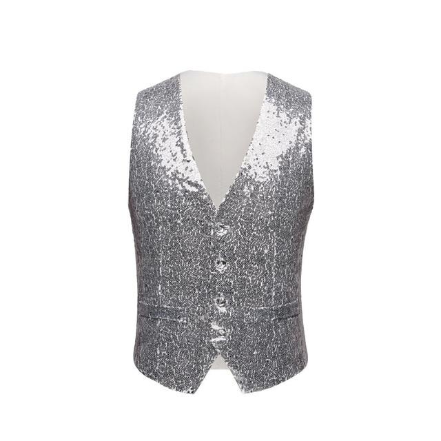 The Crystal Sequin Vest - Platinum – WD Styles