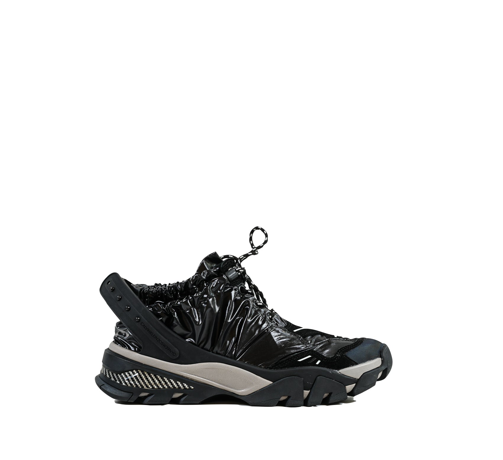 Calvin Klein Men's Black Shiny Nylon Sneaker 205 – Luisa Boutique