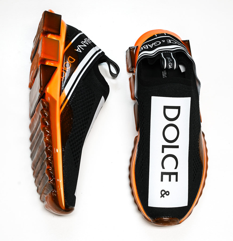 orange dolce and gabbana shoes