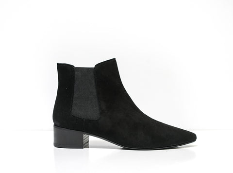 suede boots women black