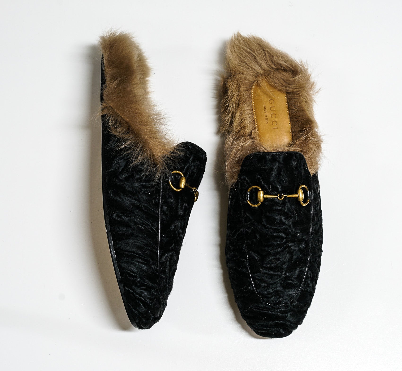 gucci women's slippers fur