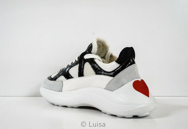 Love Moschino Women's Black & White Sneaker JA15286