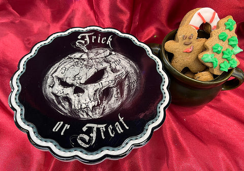 Alchemy Gothic Trick or Treat Trivet Plate