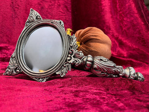 Alchemy Gothic Sacred Cat Hand Mirror