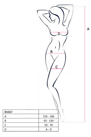 Passion Bodystocking BS067 Size Chart