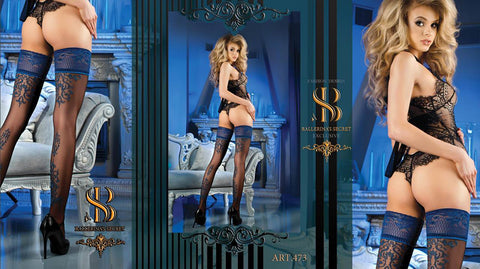 Ballerina 473 Hold Ups Stockings Black