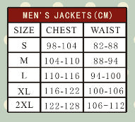 Banned Mens Jacket Size Chart