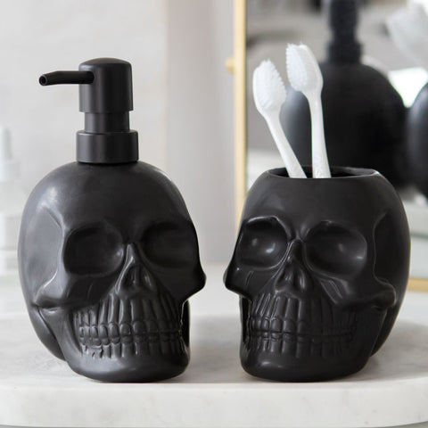 Something Different Black Skull Toothbrush Holder