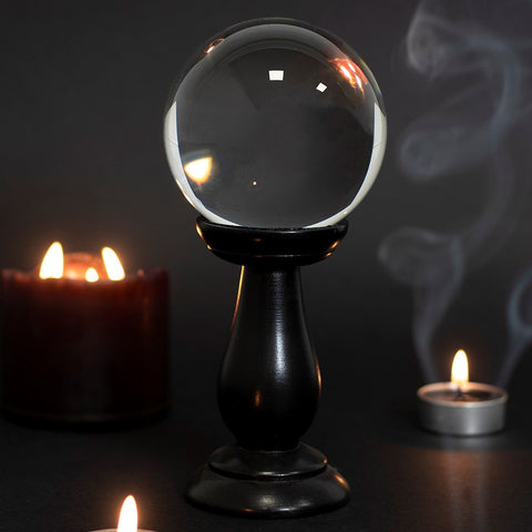 Crystal Ball on Stand Clear Small