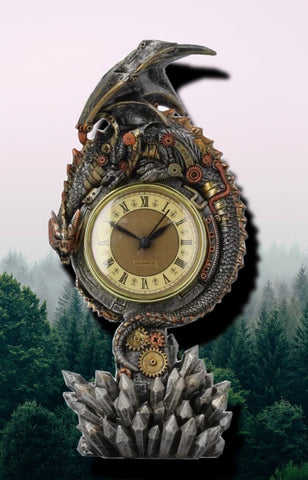 Clockwork Reign Steampunk Dragon Clock