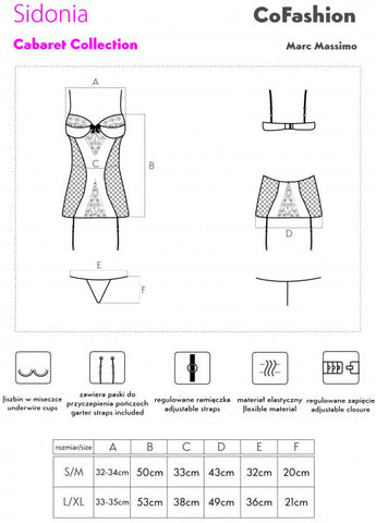 CoFasion Sidonia Size Chart