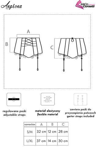 Corsetti Angsona Suspender Belt Size Chart