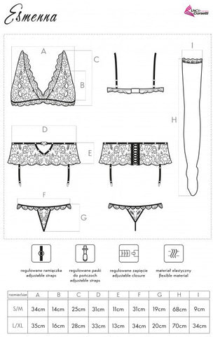 Corsetti Esmenna Size Chart