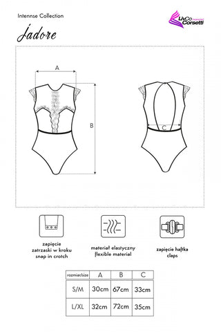 Corsetti Jadore Pink Body Size Chart