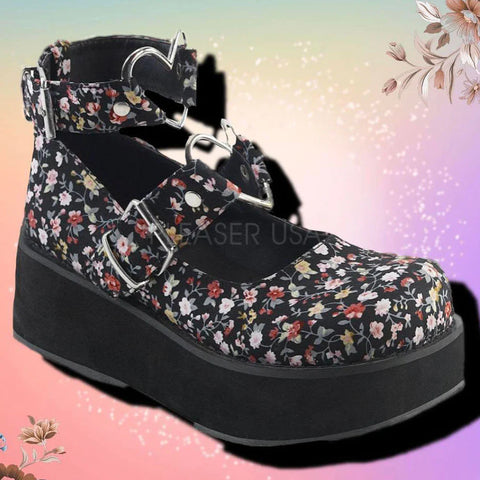 DemoniaCult SPRITE-02 Shoes Floral