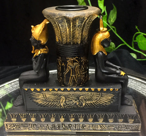 Isis and Osiris Candle Holder