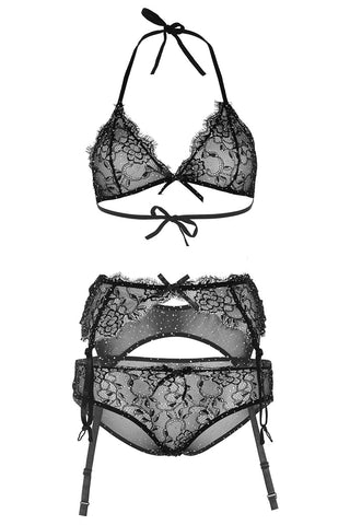 Leg Avenue Rhinestone Bra Top Lingerie Set