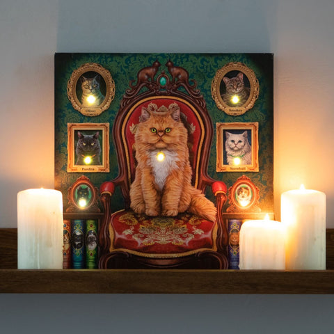 Lisa Parker Mad About Cats Light Up Canvas